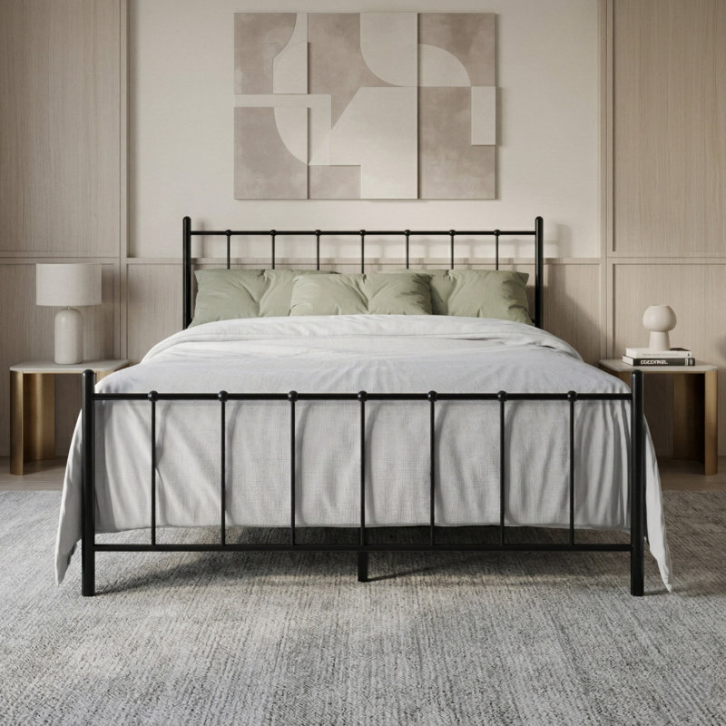 Calhoun Twin Metal Platform Bed, Twin, Black