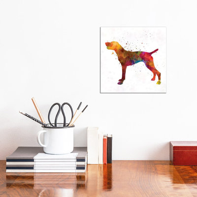 " German Shorthaired Pointer In Watercolor " by Paul Rommer Painting Print