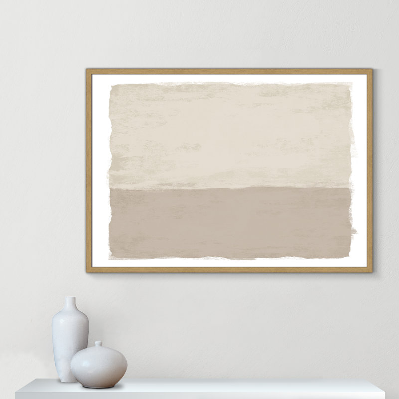 Silent Sands II - Landscape Version Print par Natalie Carpentieri, Grain de bois naturel, L 41,5 po x H 29,5 po