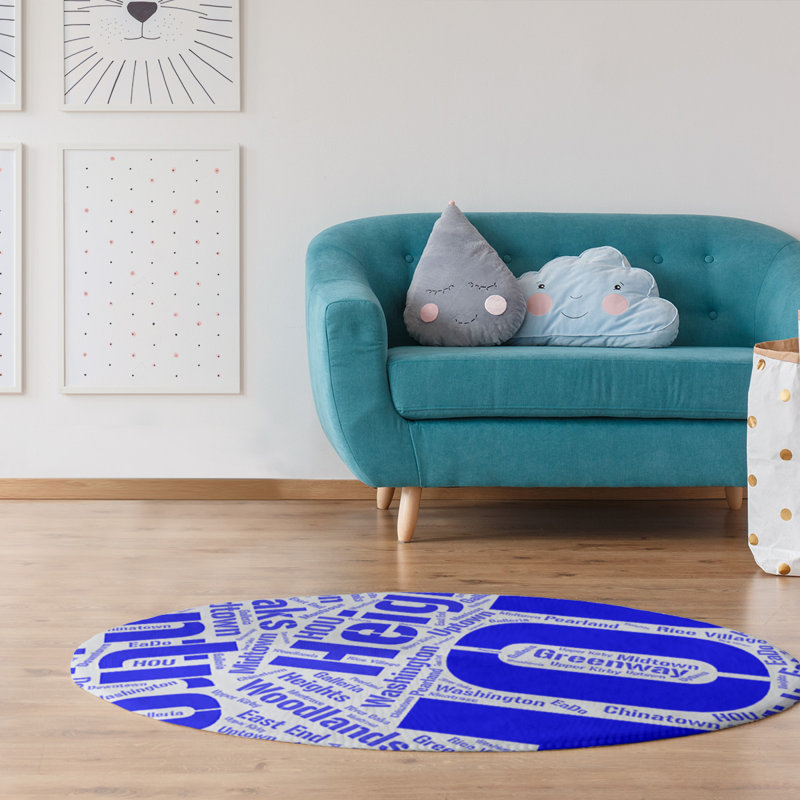 Chenille Indoor Rug, Round 5'