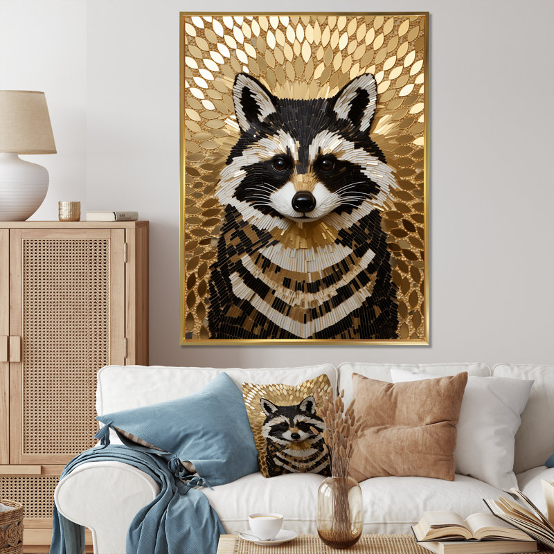 Art mural doré et noir, Cadre flottant doré, H 32 po x l 24 po x P 1 po