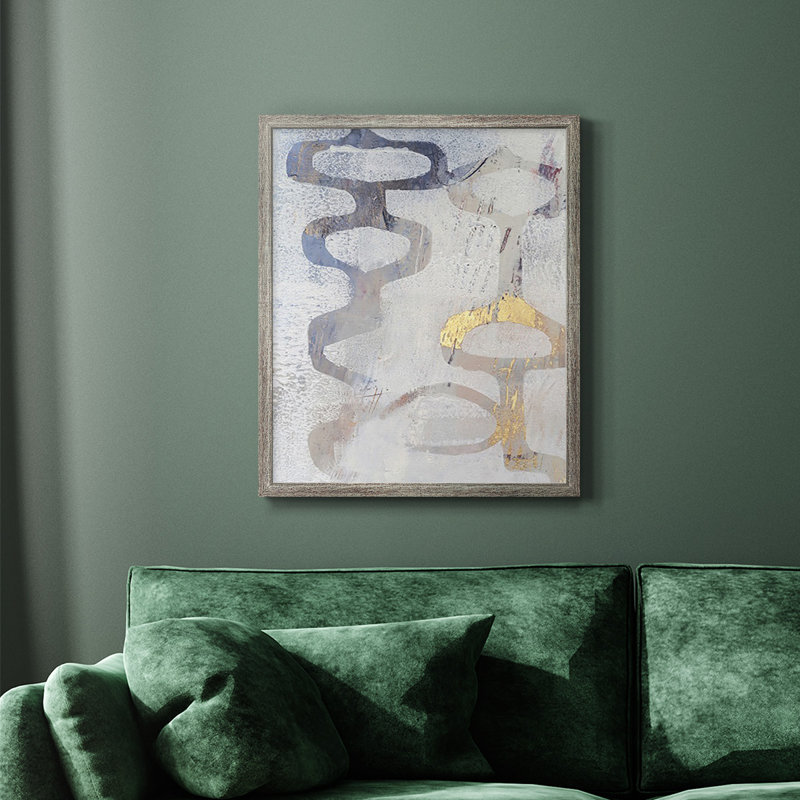 Linx I, toile encadrée de qualité supérieure - prête à être accrochée, Gris, H 24 po x l 20 po