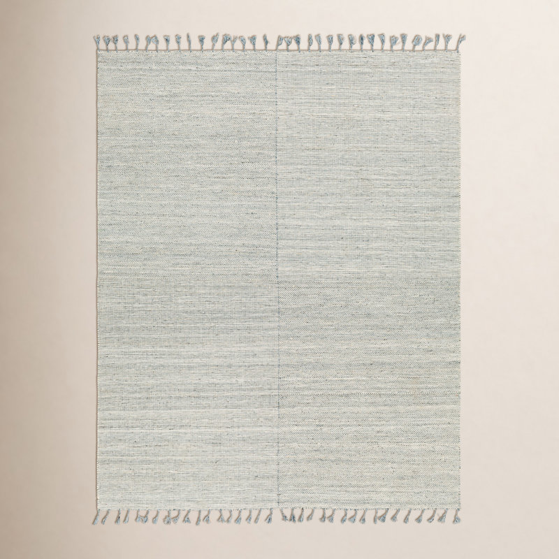 ÉCHANTILLON - Jorgen couleur unie tissé à plat recyclé P.E.T. Tapis intérieur / extérieur gris