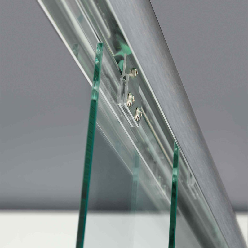 Double porte de baignoire coulissante de 56 à 60 po de largeur x 60 po de hauteur avec verre trempé transparent de 1/4 po (6 mm)