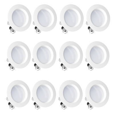DEL 4 po rétroéclairée, 9 W, blanc transparent 6 000 K, à intensité variable