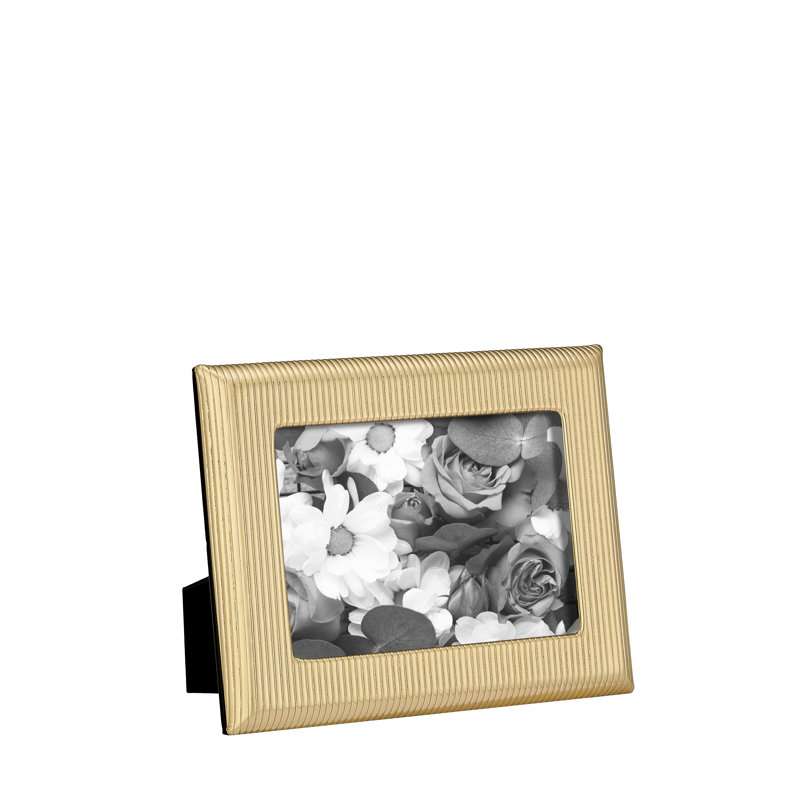 Leather Picture Frame, Gold, 5" W x 7" H