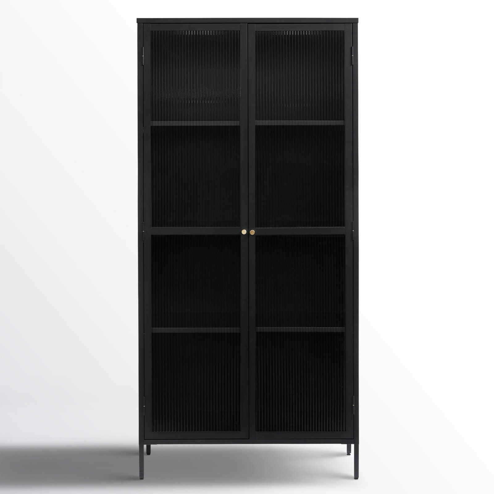 Arnika Fluted Glass Display Stand, Black