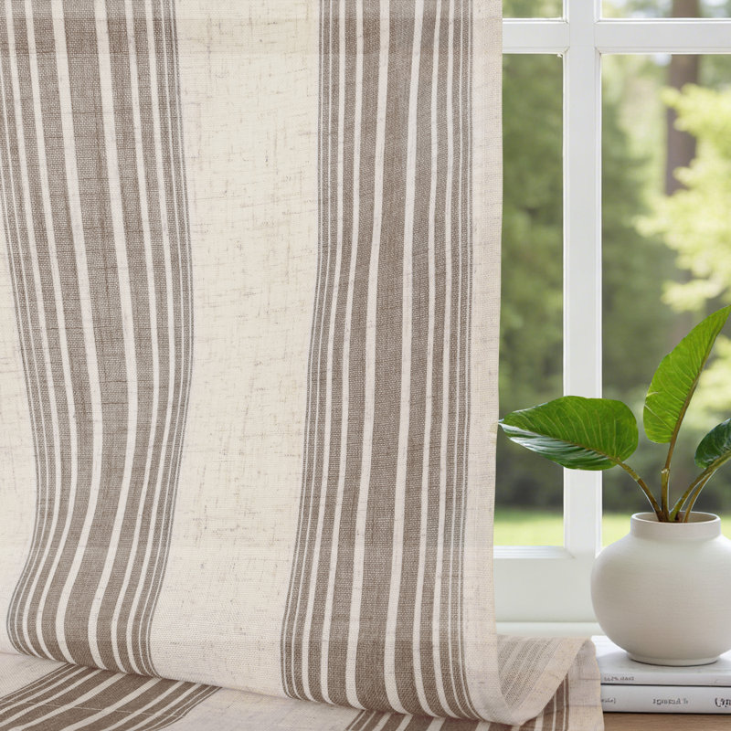 Rideaux semi-transparents avec passe-tringle Chris, Vert Loden, L 52 po x L 63 po