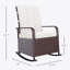 Fauteuil inclinable et berçant en rotin d'extérieur-2000305214