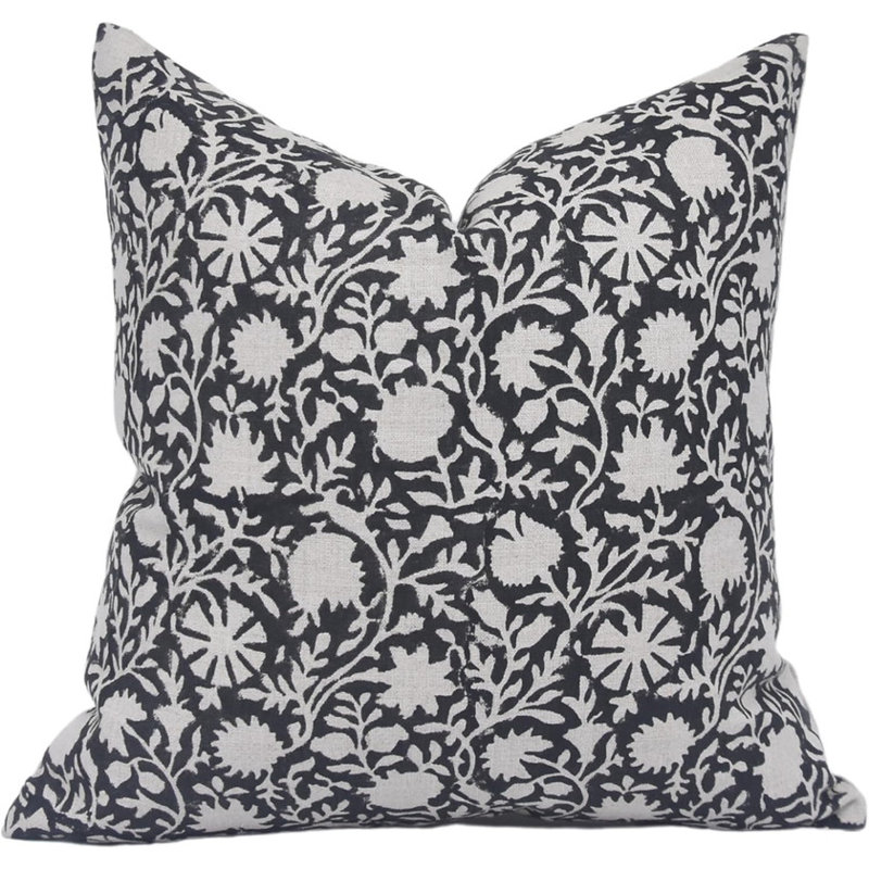 Housse de coussin Fabcline, H 14 po x l 20 po, Forme rectangulaire, Floral 4