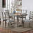 Gray Rectangular Solid Wood Dining table