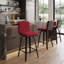 Tabouret de bar ou de bar avec siège rembourré et structure en bois Fowey Biance-114575432-114575435-114575434