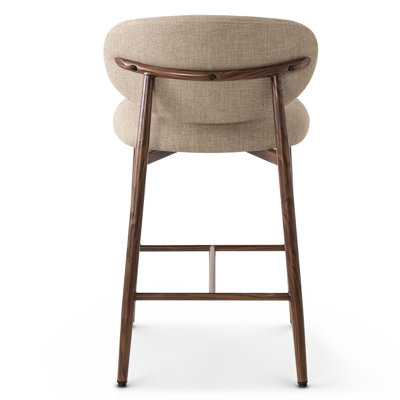 Ensemble de 6 tabourets de bar 25,5 "de hauteur comptoir moderne avec dossier incurvé