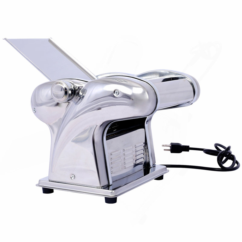 Electric Pasta Maker Noodle Maker Pasta Making Machine Dough Roller Cutter Thickness Adjustable Stainless Steel US 110V 135w  3 Blades Type 2.5mm Round+4mm Flat+9mm Wide Noodle