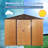 8Ft X 6Ft Outdoor Metal Storage Shed, Coffee. Robust Galvanized Iron Frame, Coated Panels, Integrated Punched Vents. Sliding Doors And Padlock. Simple Installation. Construction For Durability,-124311251