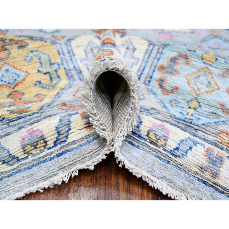 Tapis gris en laine noué à la main 9 pi x 11 pi 6 po A8259640E63642B89B8761313AC7F1A2