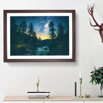 Mountain Stream in Abstract - Picture Frame Graphic Art Print