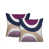 Mauve / bleu marine / beige