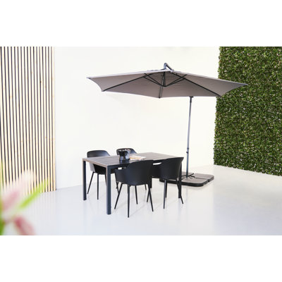 Dimas 4 - Person Patio Dining Set with Rectangular Table