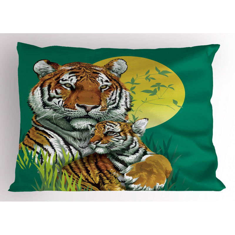 Tiger Polyester Sham Set, Twin
