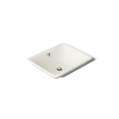 Lavabo de salle de bain vasque rectangulaire en métal avec trop-plein Iron Plains