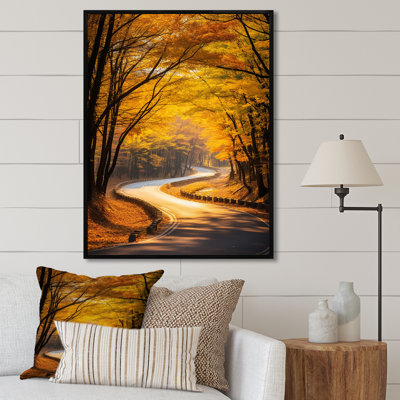 «Golden Autumn Road Into The Forest II» - art mural route