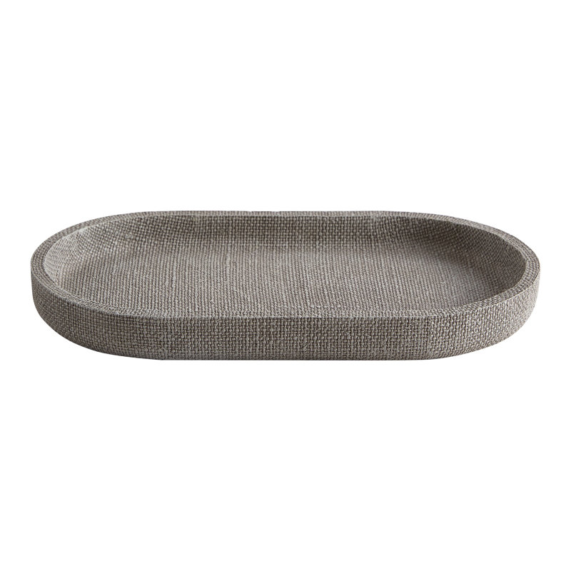 Astor Light Grey Fabric-Inspired 4-Piece Bathroom Set