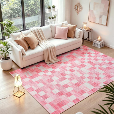 Tapis à carreaux lavable