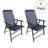 Folding Camping Chairs ' Set of 2 Lawn Chairs with PVC-coated polyester Fabric and Bungee Suspension-303470853
