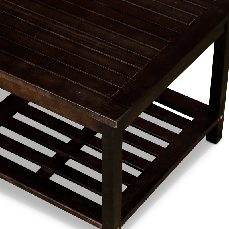 Eucalyptus 2-Shelf Side Table, - Outdoor Piece Longs Peak Repellent