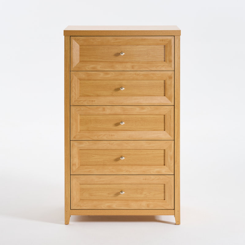 76.2cm W 5 - Drawer Chest of Drawers, Honey Oak
