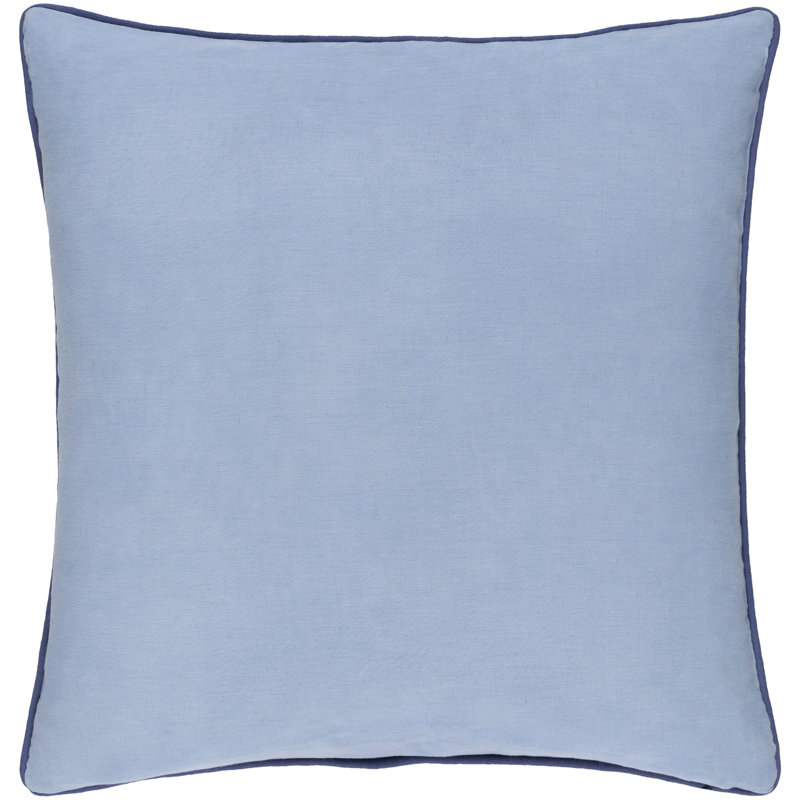 Pagoda Geometric Linen Pillow Cover, 22" H x 22" W x 4" D, Cobalt/Sky Blue