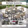 2 - Person Rectangular Outdoor Dining Set With Cushions