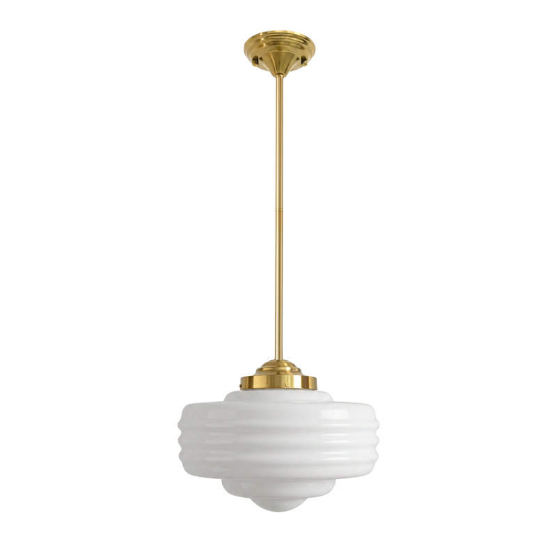 Îlot de cuisine 1 lumière en verre blanc lait 1 lumière