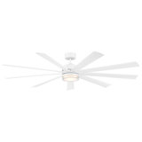 Wynd XL 9 - Blade Outdoor/ Indoor Smart Ceiling Fan with Remote Control and LED Light Kit Included, Works With Alexa and iOS / Android App