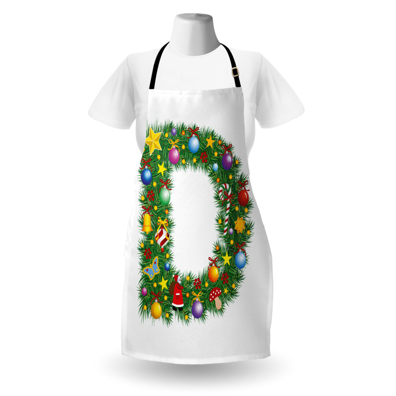 Multicolore The Holiday Aisle® Lettre S, tablier unisexe, ornement de Noël S, taille adulte, D