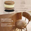 Swivel Upholstered and Steel Counter Stool with Solid Wood Frame-1607688348