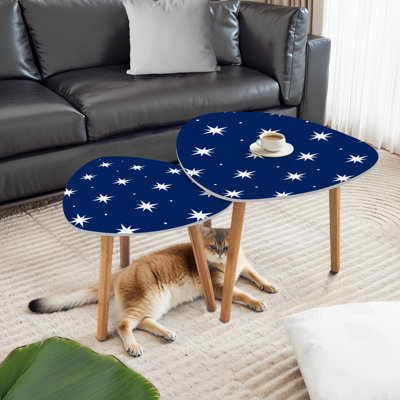 Ensemble de 2 tables basses gigognes Triangle