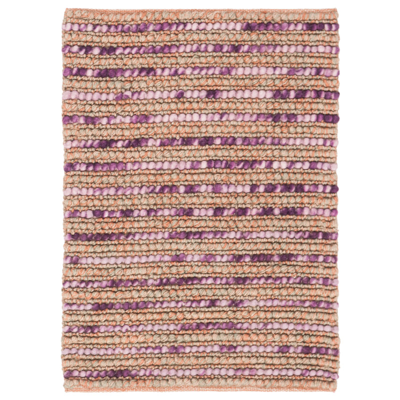 Tapis mauve / beige / orange noué à la main Ferrera, Carré 6 pi