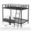 Lit superposé moderne simple au-dessus de simple en métal noir pour les chambres à coucher avec un design élégant et durable
