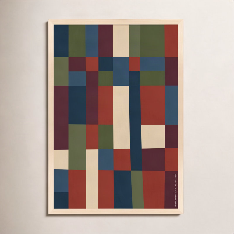 Fragmented Spectrum 6 by Romina Gadler - Framed Wall Art, 30" H x 21" W, Maple Framed