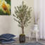 Faux Olive Tree Tree in Metal Planter