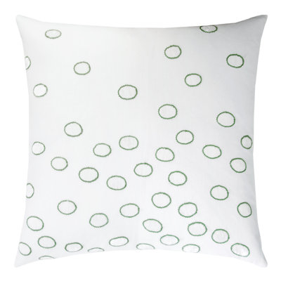 Ovals Embellished Square Pillow Cover & Insert