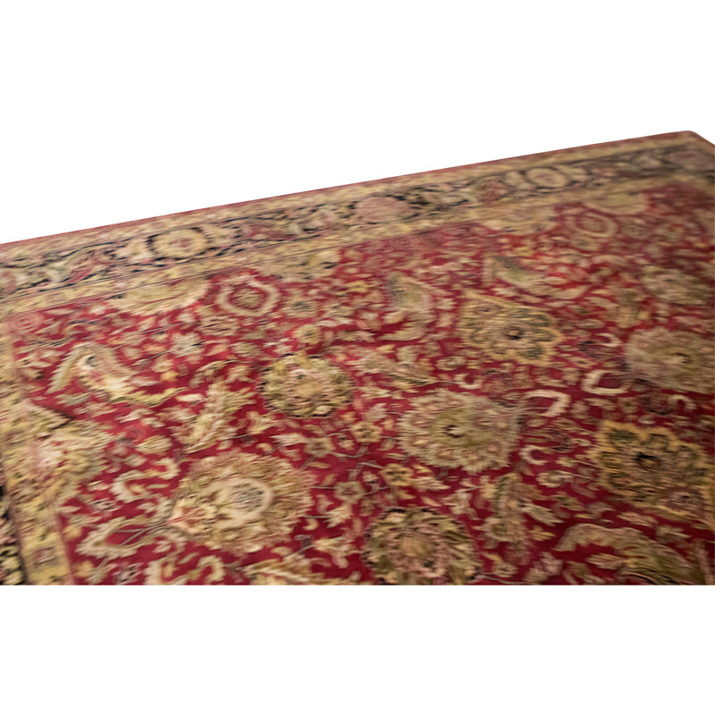 Hand Knotted Wool Oriental Area Rug in Red
