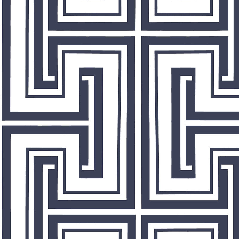 Papier peint protéase 32,7 pi x 20,5 po Heatherly, Bleu marine