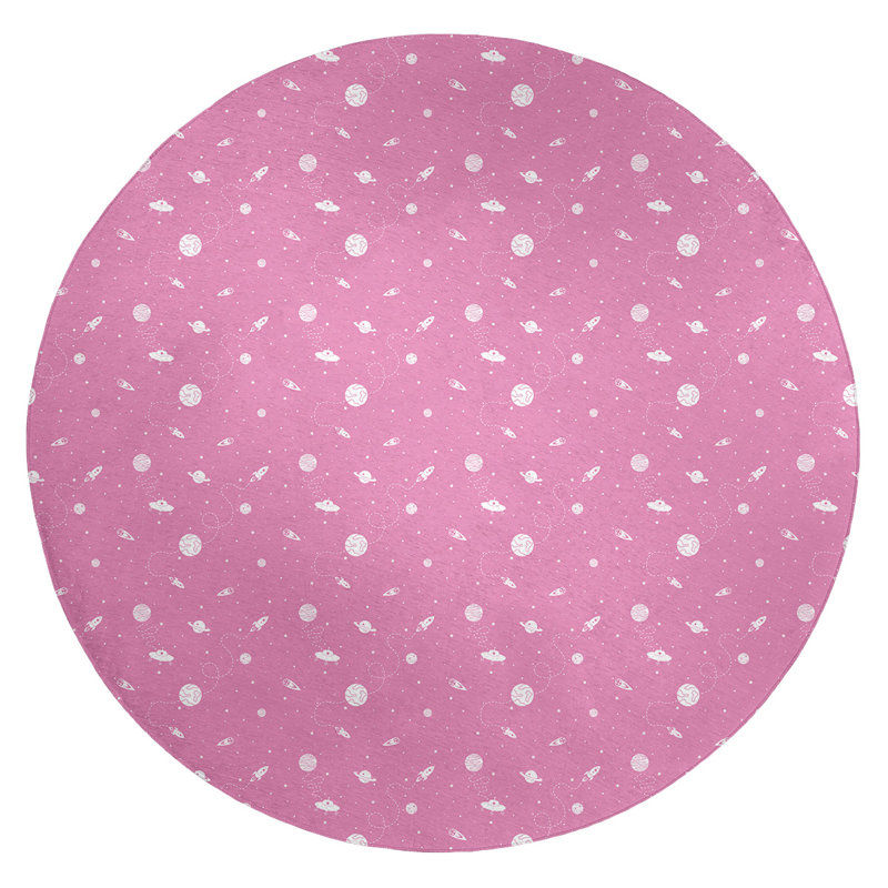 Chenille Indoor Rug, Round 5'
