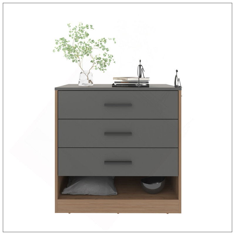 Commode Fraser, gris mat / macadamia