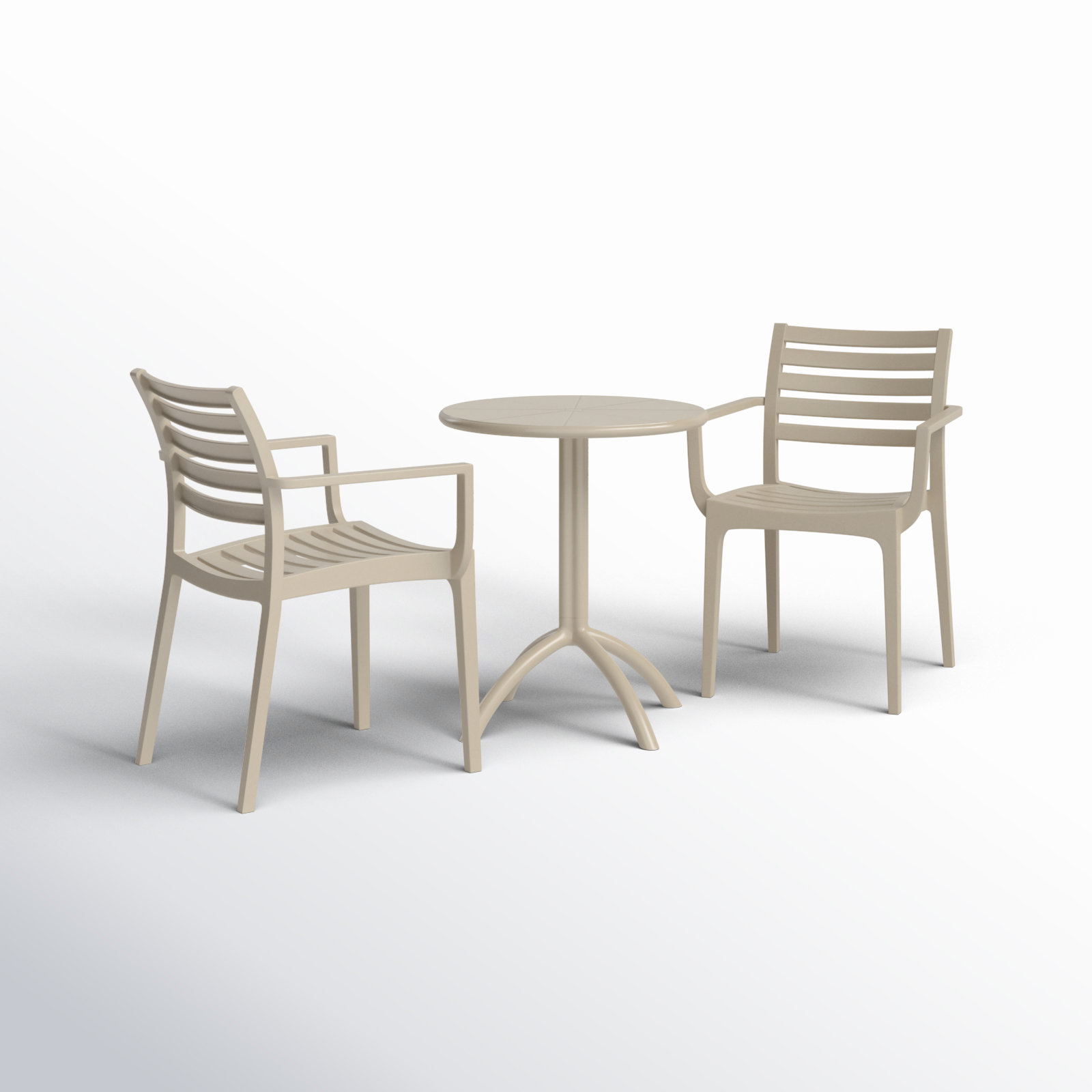 Seneca 24" Patio Bistro Set, Taupe