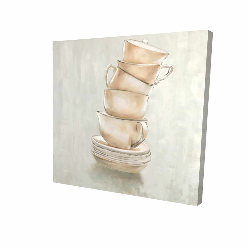 «Coffee Mugs», reproduction sur toile, Toile tendue, H 24 po x l 24 po
