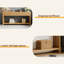 Table basse, table longue moderne, canapé en bois